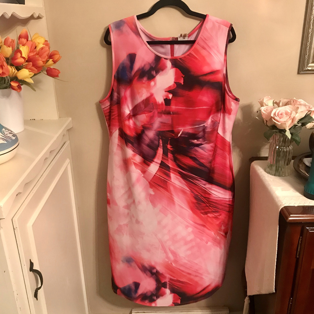 Women’s Julia Jordan Work Career Dress Red Size 18W